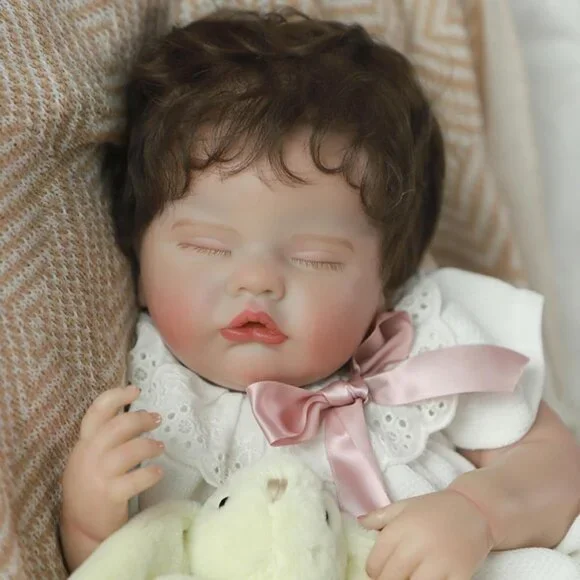 💫 Reborn Baby Girl Doll White Realistic Weighted Soft Cloth Body Sleeping Kids